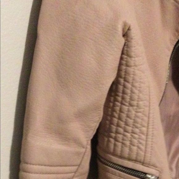 🌸🌸HP🎉Gorgeous Coffee Shop Kids Blush Kids Soft Faux Leather Girls Jacket EUC - Picture 6 of 14